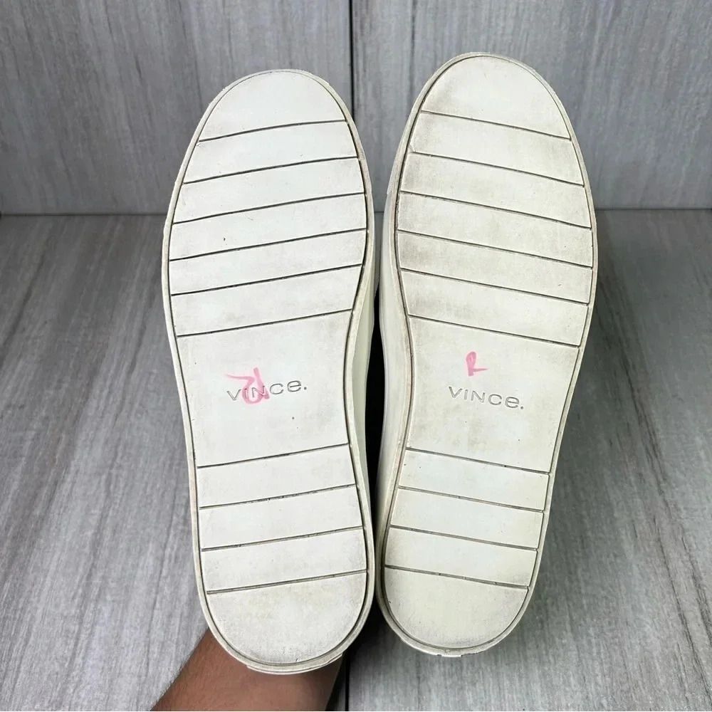 Vince Blair Warren Black Slip On Suede Sneaker Casual Shoes Womens Size 7 EUR 37 - Picture 8 of 10